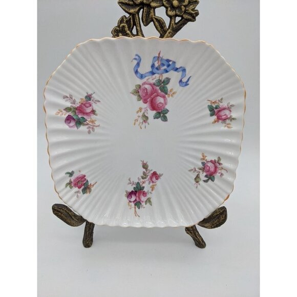 Vintage Spode Copeland's Y5775 square salad plate floral 8 1/8 in - Picture 1 of 10